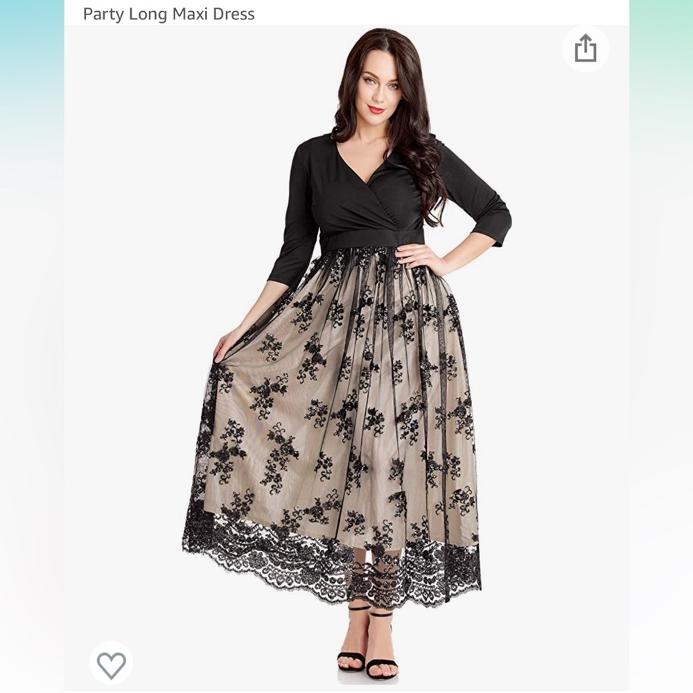 Black/cream formal dress